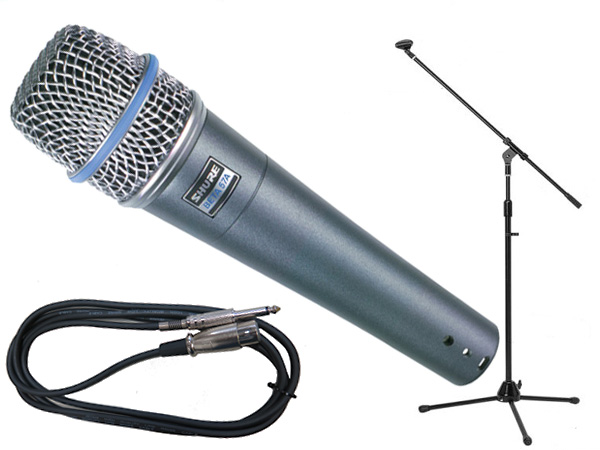 SHURE シュア BETA57A 三脚マイクスタンドSET（フォーン-XLR） ◆ ブームタイプ/ストレート両対応のスタンドと5mのケーブル のセット