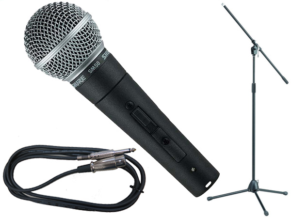SHURE シュア SM58SE TAMAブラックマイクスタンドSET （フォーン-XLR）