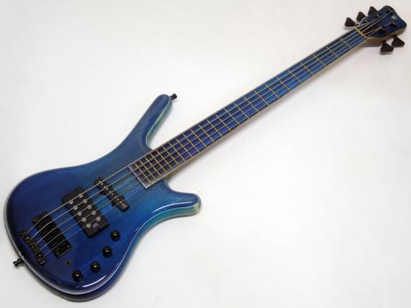 Warwick ( ワーウィック ) Custom Shop Corvette FNA Jazzman 5st / Bleached Vertical Burst Black to Blue Transparent High Polish