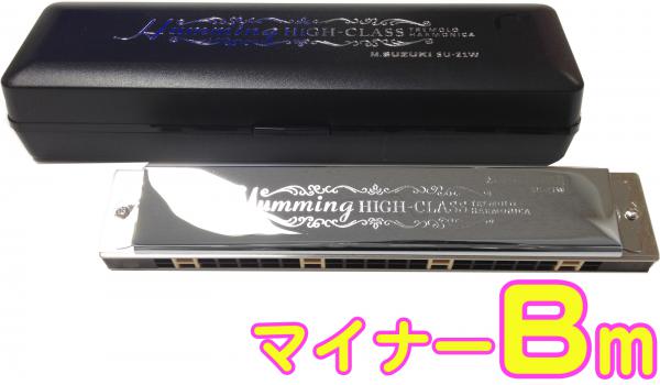 SUZUKI スズキ SU-21W Bm 複音ハーモニカ 短調 21穴 高級ハミング 日本製 トレモロ ハーモニカ 楽器 Tremolo Harmonica B マイナー