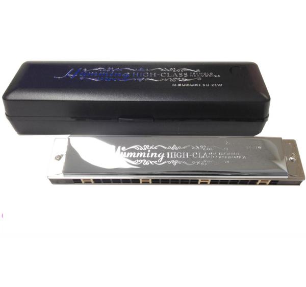 SUZUKI スズキ SU-21W High-D♯Nm ナチュラルマイナー 複音ハーモニカ 21穴 高級ハミング 日本製 ダブルリード トレモロ ハーモニカ 楽器 Harmonica hi-D♯Nm