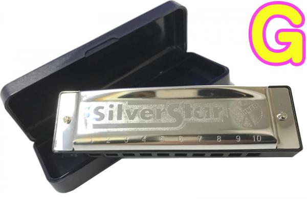 HOHNER ( ホーナー ) シルバースター 504/20 G調 Silver Star 10穴 ブルースハープ テンホールズ ハーモニカ 樹脂ボディ blues harmonica　北海道 沖縄 離島不可