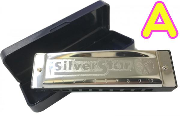 HOHNER ( ホーナー ) シルバースター 504/20 A調 Silver Star 10穴 ブルースハープ テンホールズ ハーモニカ 樹脂ボディ blues harmonica　北海道 沖縄 離島不可