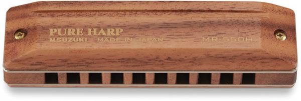 SUZUKI ( スズキ ) MR-550H PURE HARP G調 メジャー 木製ボディ 10穴 ハーモニカ ピュアハープ テンホールズ ブルースハープ blues harmonica