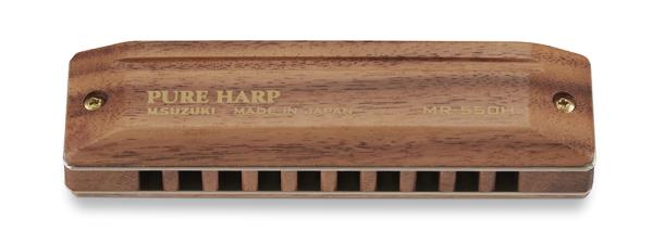 SUZUKI ( スズキ ) MR-550H PURE HARP B調 メジャー 木製ボディ 10穴 ハーモニカ ピュアハープ テンホールズ ブルースハープ blues harmonica