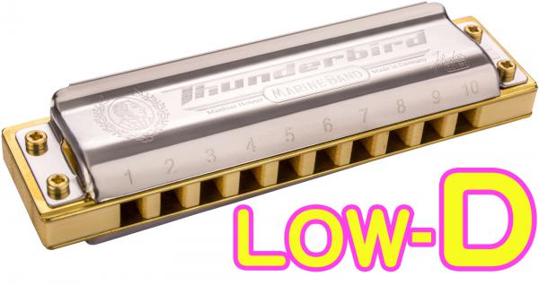 HOHNER ( ホーナー ) Low-D　Marine Band Thunderbird ブルースハーモニカ 10穴 マリンバンド サンダーバード ハーモニカ ローチューニング Lo-D LD　北海道 沖縄 離島不可