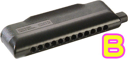 HOHNER ( ホーナー ) CX12 Black クロマチックハーモニカ B調 7545/48B CX-12 ブラック 12穴 chromatic harmonica スライド式 ハーモニカ　北海道 沖縄 離島不可