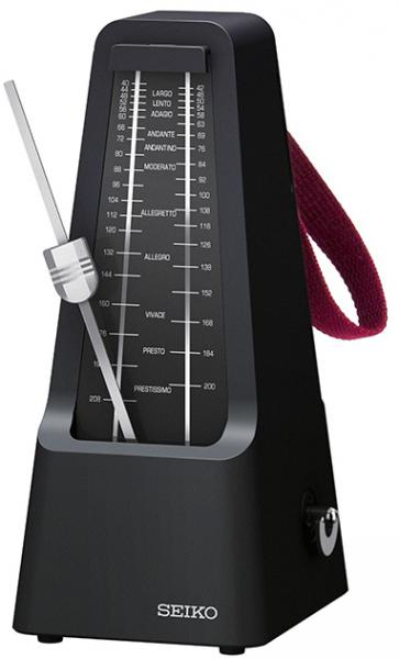 SEIKO セイコー SPM400 ブラック BK 振り子式 メトロノーム おもり 据置き式 黒色 SPM-400 metronome black　北海道 沖縄 離島不可