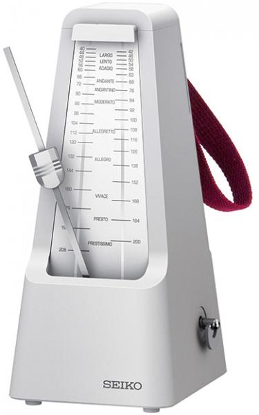 SEIKO セイコー SPM400 ホワイト 振り子式 メトロノーム おもり 据置き式 白色 楽器 SPM-400 metronome white　北海道 沖縄 離島不可
