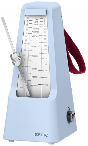 SEIKO セイコー SPM400 スカイブル－ M 振り子式 メトロノーム おもり 据置き式 ブルー 水色 楽器 SPM-400 metronome blue