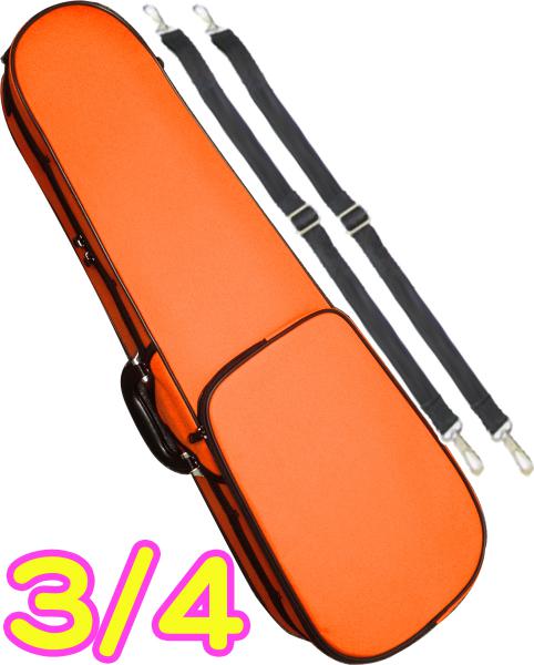 CarloGiordano カルロジョルダーノ TRC-100C オレンジ ORG 3/4 バイオリンケース 子供用 リュック セミハードケース 4分の3 ケース violin case orange　北海道 沖縄 離島不可