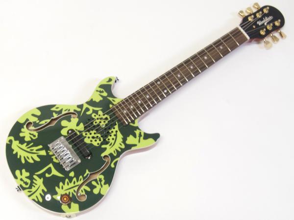 Woodstics Guitars ( ウッドスティック・ギターズ ) WS-MINI ALOHA (DEEP GREEN & GREEN )【横山健 プロデュースブランド  アンプ内蔵 ミニギター  】