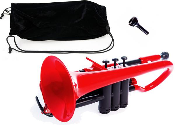 PINSTRUMENTS PCORNET1R レッド コルネット プラスチック B♭ Pコルネット 管楽器 赤色 Denis Wick マウスピース ケース Cornet red　北海道 沖縄 離島不可