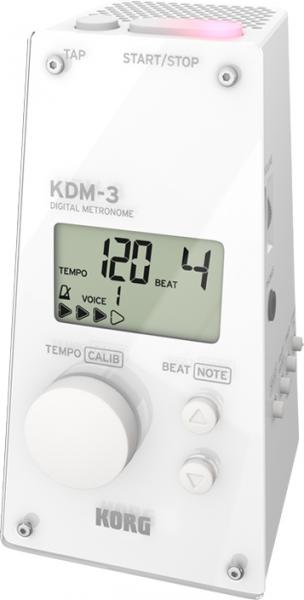 KORG ( コルグ ) KDM-3-WH デジタル メトロノーム ホワイト 大音量 電子メトロノーム テンポ表示 KDM3 白色 digital white metronome　北海道 沖縄 離島不可