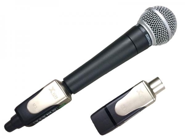 SHURE ( シュア ) SM58-LCE + Xvive  XV-U3 ポータブルワイヤレスマイクセット ◆ 内蔵バッテリー駆動で屋外でも使える 簡単ワイヤレス