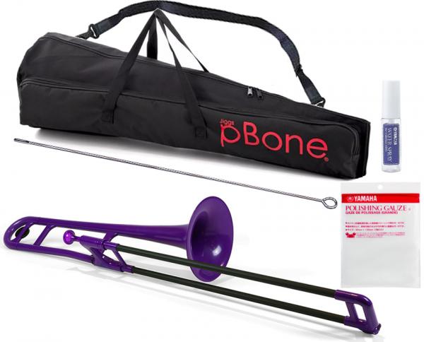 PINSTRUMENTS PBONE1P トロンボーン パープル Pボーン 細管 P-BONE プラスチック テナートロンボーン Tenor Trombone Purple セット A　北海道 沖縄 離島不可