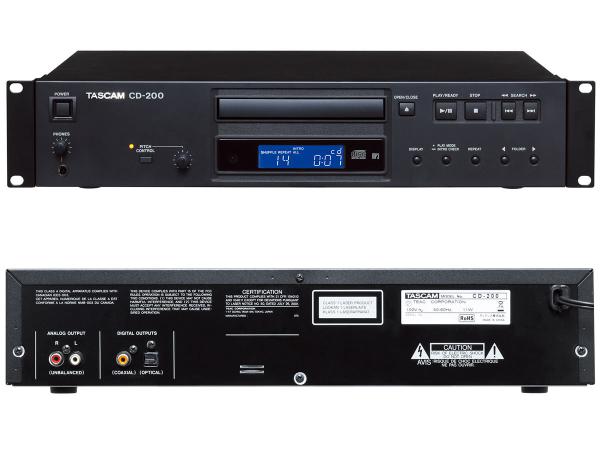 TASCAM ( タスカム ) CD-200 と 国産2Uラックケースセット 業務用