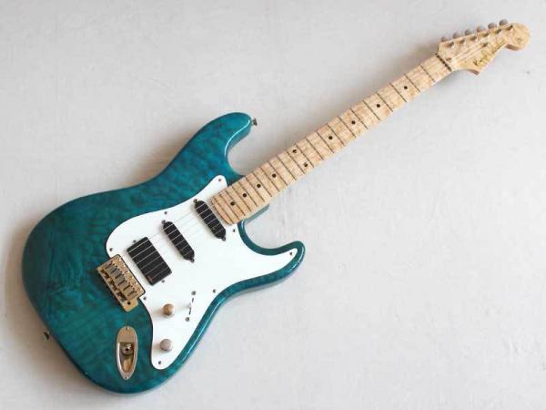 K.Nyui Custom Guitars CUSTOM STRAT BLUE ☆ キルトメイプルの2ピースのスペシャルオーダー品がUSED入荷