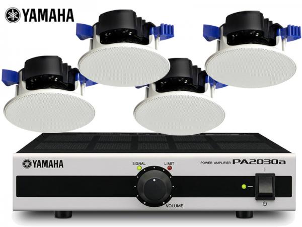 YAMAHA ヤマハ NS-IC400 (2ペア) + PA2030a 天井埋め込み 店舗 BGMセット