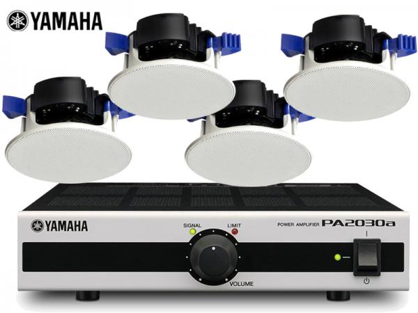 YAMAHA ( ヤマハ ) NS-IC400 (2ペア) + PA2030a 天井埋め込み 店舗 BGMセット