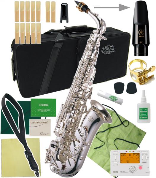 J Michael ( Jマイケル ) AL-900S アルトサックス 新品 銀メッキ 管楽器 シルバー alto saxophone silver ヤマハマウスピース セット C　北海道 沖縄 離島不可