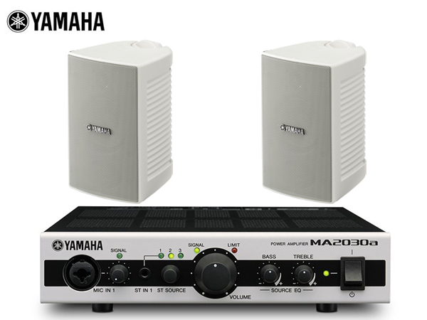 YAMAHA ( ヤマハ ) VS4W ホワイト (1ペア) 屋内・野外BGMセット(MA2030a) 