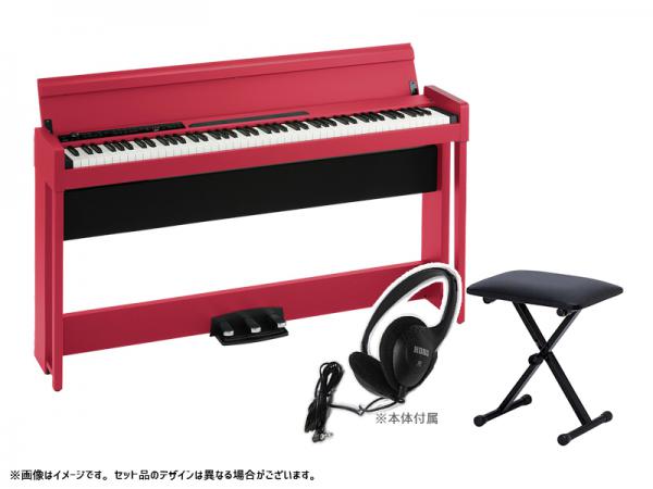 KORG コルグ 電子ピアノ デジタルピアノ C1 Air-RD キーボードベンチセット レッド