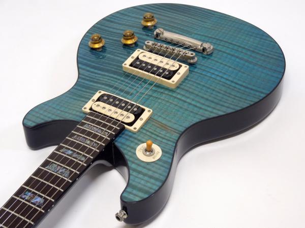 Gibson Custom Shop Tak Matsumoto DC Standard Flame Top Aqua Blue