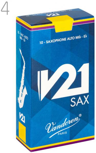 vandoren ( バンドーレン ) SR814 アルトサックス リード V21 4番 1箱 10枚 V-21 4 Alto saxophone  reed V.21 4.0 | ワタナベ楽器店 ONLINE SHOP