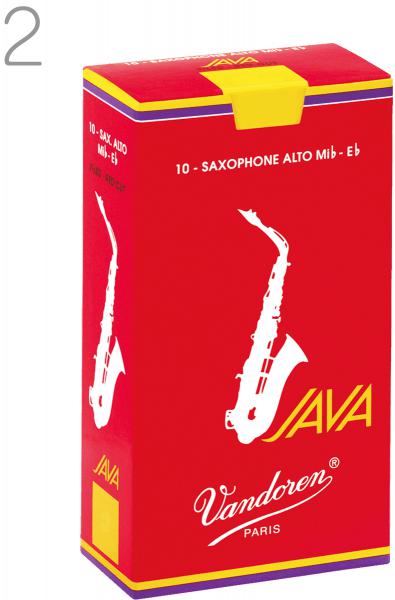 vandoren ( バンドーレン ) SR262R アルトサックス リード ジャバ ファイルド レッドカット 2番 1箱 10枚 Alto saxophone reed JAVA FILED RED RED CUT 2.0