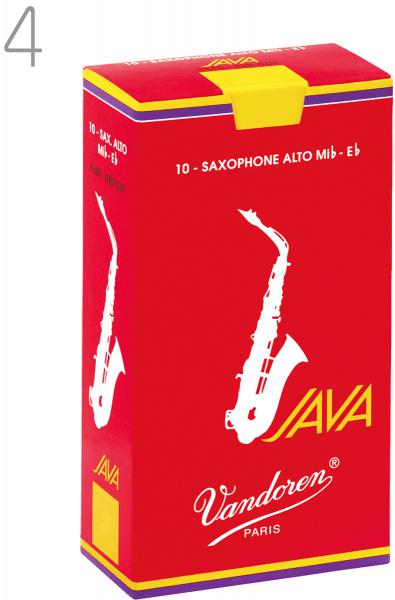vandoren ( バンドーレン ) SR264R アルトサックス リード ジャバ ファイルド レッドカット 4番 1箱 10枚 Alto saxophone reed JAVA FILED RED CUT 4.0　北海道 沖縄 離島不可