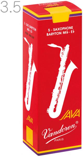 vandoren バンドーレン SR3435R バリトンサックス リード ジャバ ファイルド レッドカット 3.5 5枚 赤箱 Baritone sax reed JAVA FILED RED CUT 3-1/2　北海道 沖縄 離島不可