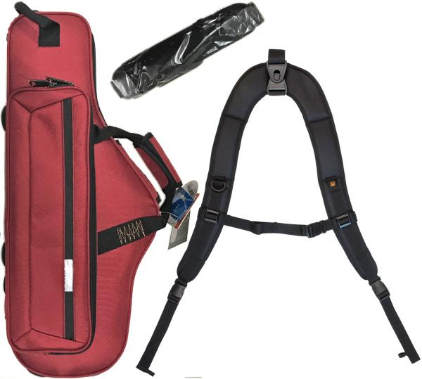 PROTEC プロテック PB-304CT レッド アルトサックス ケース セミハードケース リュック BP-STRAP alto saxophone case Red PB304CTRX セット　北海道 沖縄 離島不可