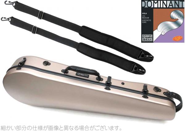 Carbon Mac カーボンマック CFA-2 サテン ビオラ ケース S-CPG シャンパンゴールド ハードケース viola satin CPG DOMINANT ビオラ弦 セットA 北海道 沖縄 離島 代引き 同梱不可