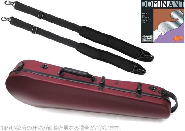 Carbon Mac カーボンマック CFA-2 サテン ビオラ ケース S-WRD ワインレッド viola hard cases satin WRD DOMINANT ビオラ弦 141 セット A　北海道 沖縄 離島 代引き 同梱不可