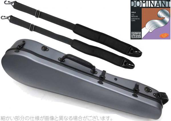 Carbon Mac カーボンマック CFA-2 サテン ビオラ ケース S-SLV シルバー ハードケース viola cases silver DOMINANT ビオラ弦 141 セット A　北海道 沖縄 離島 代引き 同梱不可
