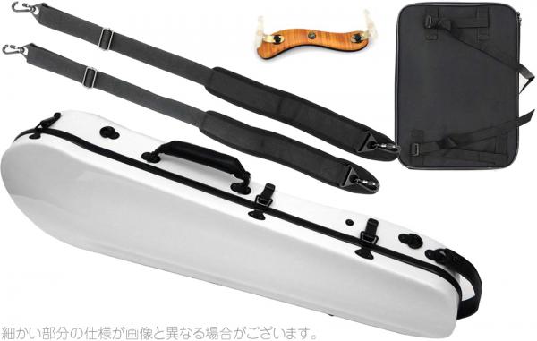 Carbon Mac ( カーボンマック ) CFA-2 スリム  ビオラ ケース ホワイト ハードケース 白色 viola cases white  AB-201 肩当て Diamond セット E　北海道 沖縄 離島 代引き 同梱 不可