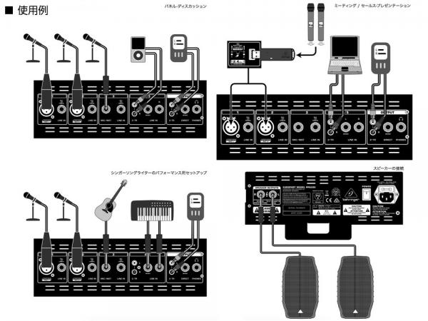 BEHRINGER ベリンガー PPA200 EUROPORT ポータブルPAセット 送料