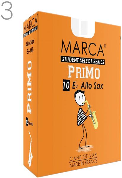MARCA ( マーカ ) プリモ アルトサックス リード 3番 10枚入 1箱 alto saxophone student reed PRIMO 3.0　北海道 沖縄 離島不可