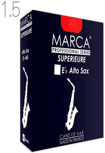 MARCA マーカ スペリアル アルトサックス 1.5 リード 10枚入り 1箱 Alto saxophone SUPERIEURE フランス製 1-1/2　北海道 沖縄 離島不可
