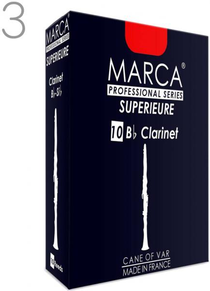 MARCA マーカ スペリアル B♭ クラリネット 3番 リード 10枚入り 1箱 Bb clarinet professional reed SUPERIEURE 3.0 フランス製　北海道 沖縄 離島不可