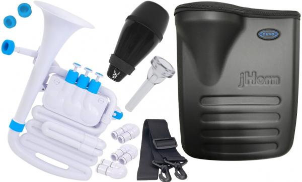 NUVO ヌーボ jHORN N610JHWBL ホワイト ブルー Jホーン プラスチック 管楽器 ホルン アルトホルン J HORN white blue BLUE ミュート セット　北海道 沖縄 離島 不可