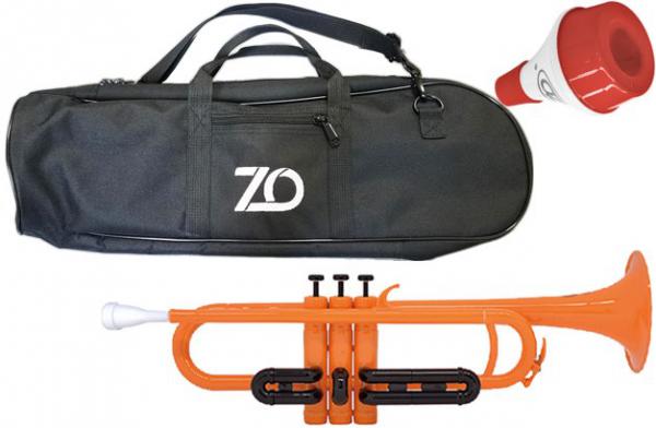 ZO ゼットオー トランペット TP-11BK オレンジ アウトレット プラスチック 樹脂製 管楽器 B♭ trumpet orange ミュート レッド セット C　北海道 沖縄 離島不可