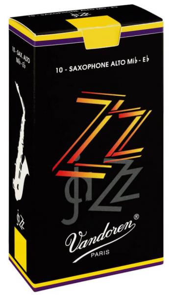 vandoren ( バンドーレン ) SR4125 アルトサックス リード ZZ 1箱 10枚入り 2.5 E♭ alto saxophone reeds  バンドレン ズイーズイー 2-1/2 2半