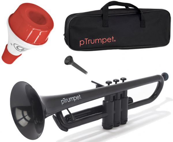 PINSTRUMENTS PTRUMPET1BLK ブラック pTrumpet プラスチック トランペット 管楽器 Pトランペット trumpet black ミュート セット 2　北海道 沖縄 離島不可