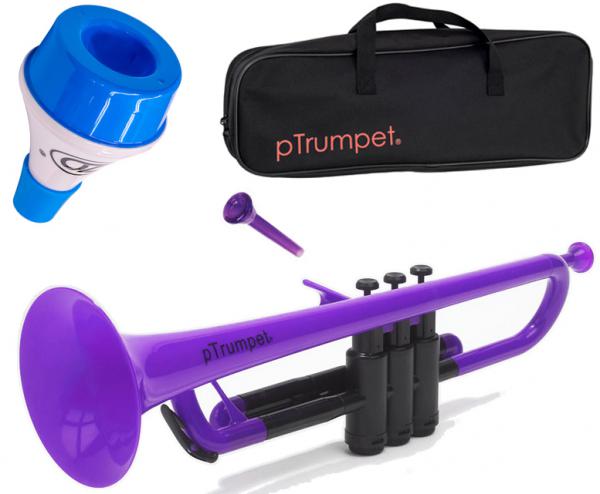PINSTRUMENTS pTrumpet パープル プラスチック トランペット 管楽器 Pトランペット trumpet purple PTRUMPET1P ミュート セット 1　北海道 沖縄 離島不可