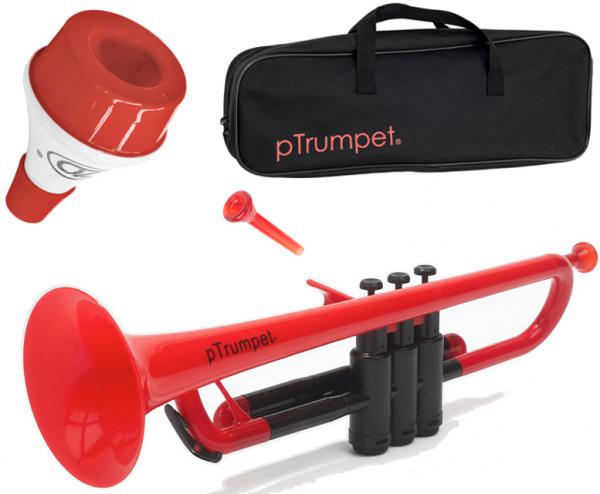 PINSTRUMENTS PTRUMPET1R レッド pTrumpet プラスチック トランペット 管楽器 Pトランペット B♭ trumpet red ミュート セット 2　北海道 沖縄 離島不可