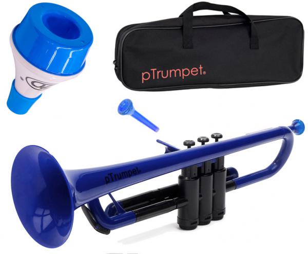 PINSTRUMENTS pTrumpet ブルー プラスチック トランペット 管楽器 Pトランペット trumpet blue PTRUMPET1B ミュート セット 1　北海道 沖縄 離島不可