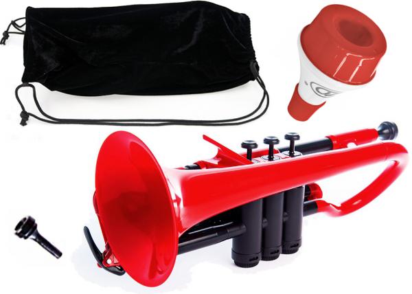 PINSTRUMENTS PCORNET1R コルネット レッド プラスチック Pコルネット 楽器 赤色 マウスピース Cornet red ミュート セット 2　北海道 沖縄 離島不可