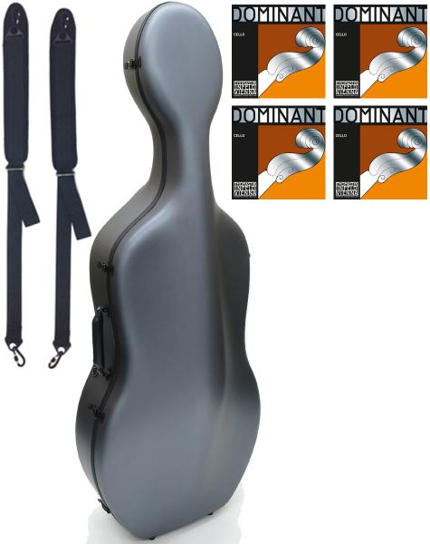 Carbon Mac カーボンマック CFC-2S サテン シルバー S-SLV チェロケース 4/4 ハードケース cello hard cases Dominant satin silver セット　北海道 沖縄 離島 代引き 同梱不可